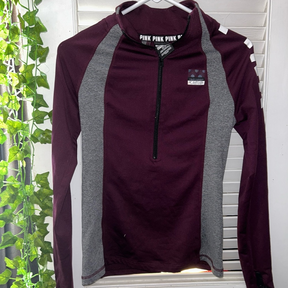 Victoria’s Secret PINK Zip Sweatshirt Maroon XS